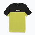Men's PUMA ESS+ Block Tee puma black/lime sheen