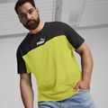 Men's PUMA ESS+ Block Tee puma black/lime sheen 4