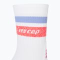 CEP Miami Vibes 80's men's compression running socks white/pink sky 5