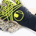 Goalkeeper glove uhlsport Prediction Supergrip + Finger Surround navy/white/fluo yellow 3