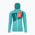 Women's ORTOVOX Fleece Grid Hoody Turquoise 8720100036