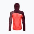 Women's ORTOVOX Westalpen 3L Light orange and maroon rain jacket 7021200018 6