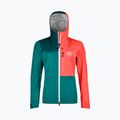 Women's ORTOVOX 3L Ortler rain jacket green 70616 5