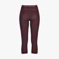 Women's thermal trousers ORTOVOX 120 Comp Light Short winetasting 2