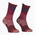 Women's ski socks ORTOVOX All Mountain Mid winetasting 5