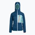 Women's ORTOVOX Swisswool Piz Duan hybrid jacket blue 6122700037