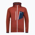 Men's ORTOVOX Fleece Grid Hoody clay orange sweatshirt