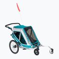 Qeridoo Speedkid2 two-seater bicycle trailer blue Q-SK2-21-P