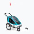 Qeridoo Sportrex1 single person bicycle trailer blue Q-SR1-21-P
