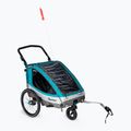 Qeridoo Sportrex2 double bike trailer blue Q-SR2-21-P