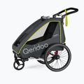 Qeridoo Qupa 1 single person bicycle trailer grey-yellow Q-QUP1-22-LI
