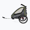 Qeridoo Qupa 1 single person bicycle trailer grey-yellow Q-QUP1-22-LI 2