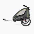 Qeridoo Qupa 2 two-person bike trailer grey-yellow Q-QUP2-22-LI