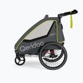 Qeridoo Qupa 2 two-person bike trailer grey-yellow Q-QUP2-22-LI 2