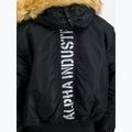 Alpha Industries men's 45/P Hooded Custom Bomber black/reflective jacket 4