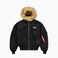 Alpha Industries men's 45/P Hooded Custom Bomber black/reflective jacket 7