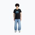 Alpha Industries men's basic black/blue polo shirt 2