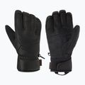 Men's ski gloves Descente Black leather