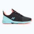 Men's tennis shoes YONEX Sonicage 3 CL black/sky blue 2