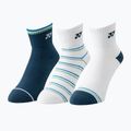 Socks YONEX 19236 Quarter 3 pairs navy/white/green