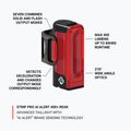 Rear bike light Lezyne Strip Pro AI Alert 400+ Rear black 2