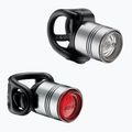 Lezyne Femto Drive Pair gloss silver bicycle light set