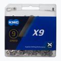 KMC X9 bicycle chain 122 links 9rz silver-grey BX09NG122