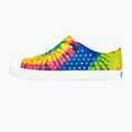 Native Jefferson Print children's trainers shell white/shell white/neon multi tie dye 10