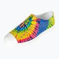 Native Jefferson Print children's trainers shell white/shell white/neon multi tie dye 11