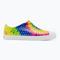 Native Jefferson Print children's trainers shell white/shell white/neon multi tie dye 2