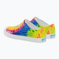 Native Jefferson Print children's trainers shell white/shell white/neon multi tie dye 3