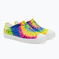 Native Jefferson Print children's trainers shell white/shell white/neon multi tie dye 4