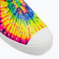 Native Jefferson Print children's trainers shell white/shell white/neon multi tie dye 7