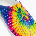 Native Jefferson Print children's trainers shell white/shell white/neon multi tie dye 8