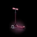 Children's three-wheeled scooter Globber Primo Plus Glow Lights coral pink 11