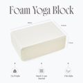 Yoga block Myga Foam Block do jogi cream 2