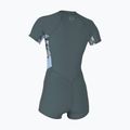 Women's wetsuit O'Neill Bahia 2/1 Front Zip SS Spring shade/palmento tropical/faded denim 2