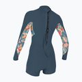 Women's wetsuit O'Neill Bahia 2/1 Back Zip LS Spring copen blue/painted tropics/copen blue 2