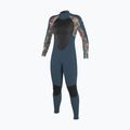 Children's wetsuit O'Neill Girls Epic 4/3 Back Zip Full copen blue/painted tropics/copen blue