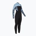 Women's swimming wetsuit O'Neill Epic 5/4 mm Chest Zip Full black/stormy palm/faded denim