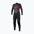 Women's swimming wetsuit O'Neill Reactor-2 3/2 Back Zip Full J18 black/punk pink