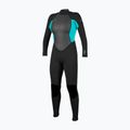 Women's swimming wetsuit O'Neill Reactor-2 3/2 mm Back Zip Full black/light aqua
