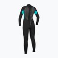 Women's swimming wetsuit O'Neill Reactor-2 3/2 mm Back Zip Full black/light aqua 2