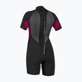 Women's swimming wetsuit O'Neill Reactor-2 2mm Back Zip SS Spring IS7 black/punk pink 2