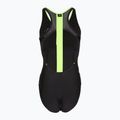 Speedo Reflect Wave black/green women's one-piece swimsuit 2