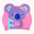 Speedo Plain Moulded Silicone pink children's swimming cap