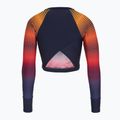 Speedo Women's Swimming Longsleeve Placement Wrap Back Top blue/orange 2