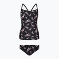 Speedo Printed Tie-Back Children's Two-Piece Tankini Black 68-12380F390