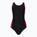 Speedo Boom Logo Splice Muscleback children's one-piece swimsuit B344 black 12859B344