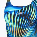 Speedo Printed Medalist women's one-piece swimsuit black/blue 3